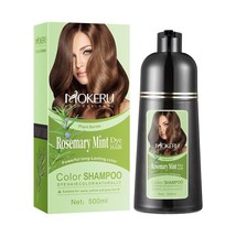 Mokeru 500ML Permanent Rosemary Mint Hair Dye Instant Black Hair Color Shampoo - £18.12 GBP