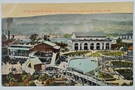 1908 Roller Coaster O&amp;P League Baseball Park Rock Springs WV Amusem Postcard T10 - £13.50 GBP