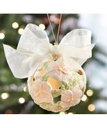 Lenox 2015 Rose Christmas Kissing Ball Ornament Sculpted  Pierced Fabric... - $28.00