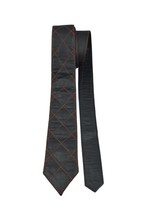 Genuine Real Lambskin Black Neck Tie Partywear Leather Stylish Wedding Men - $37.39