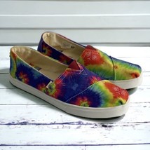 Toms Shoes Womens Size 8 Alpargata Tie Dye Pride Slip On Canvas 10015580 - $32.74