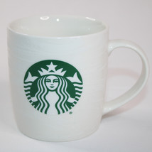 Starbucks White Frosted Swirl Coffee Mug Bone China 2020 12 oz Tea Cup Very Good - £8.22 GBP