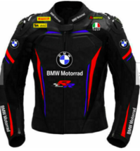 New Mens BMW Motorbike Leather Jacket Motorcycle Motorcycle Bikers Racing Sports - £140.80 GBP