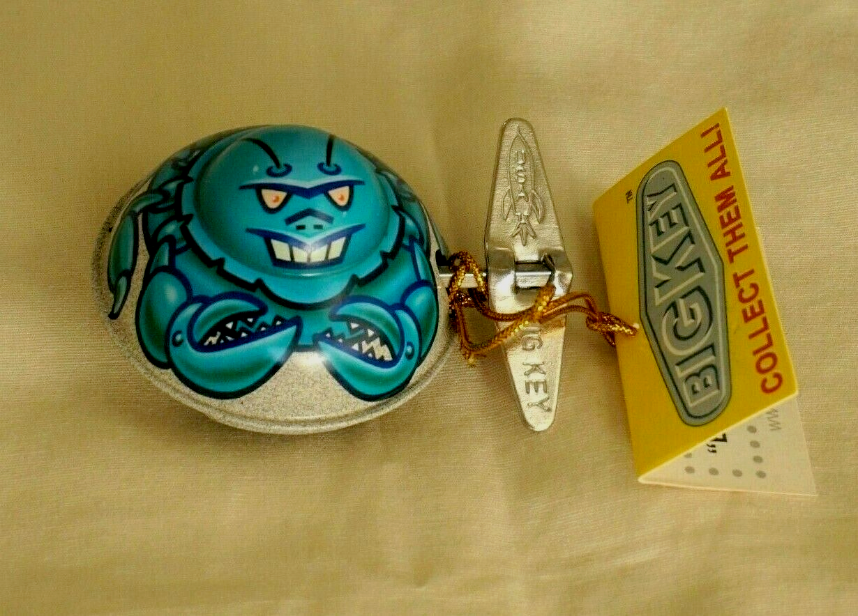 New Tin Toy Rocket USA Bruno Blue Crab Sealife Wacky Wind up Auto Turn 2&quot; - $5.89