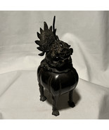 Bronze Ancient Foo Dog Guardian Lion Censer Incense Burner Pre-Owned - $495.00