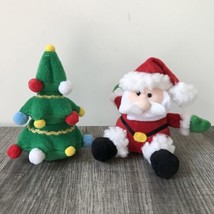 Pull String Santa Claus &amp; Christmas Tree Vibration Move Toys Holiday Decoration - £15.11 GBP