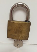 Vintage Shurgard Security Lock Padlock Stainless with Key Heavyweight - £27.06 GBP