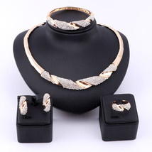 Bridal Gift Nigerian Woman Wedding African Beads Jewelry Set Brand Dubai Silver  - £43.26 GBP