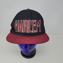 HARLEM Trucker Hat Cap Snapback mesh Adjustable Strap Black &amp; Maroon - £11.19 GBP