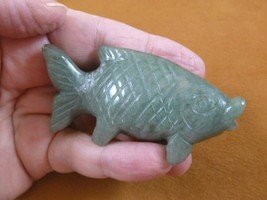 (Y-FIS-TR-707) green Aventurine tropical FISH gemstone carving fishes aq... - £14.01 GBP