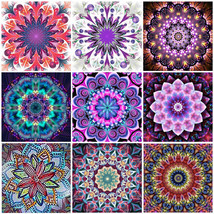 DIY 5D Diamond Painting Mandala Kaleidoscope Flower Embroidery Cross Stitch Kit - £7.47 GBP