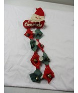 Vintage Cloth Merry Christmas Santa Claus Cloth Jingle bells Door wall H... - £23.36 GBP