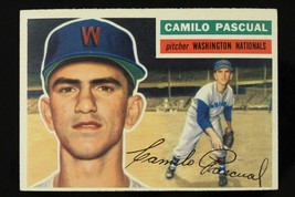 Vintage Baseball Card Topps 1956 #98 Camilo Pascual Pitcher Washington Nationals - £7.03 GBP