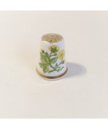 Floral Spode Thimble Vintage Fine Bone China England Yellow Flowers Gree... - £9.53 GBP