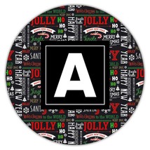 Santa Joy : Gift Coaster Jingle Bells Christmas Text Pattern Chalkboard Kids Dec - £3.98 GBP