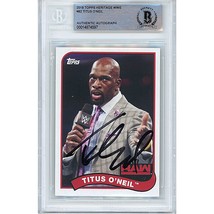 Titus O&#39;Neil WWE Auto 2018 Topps Heritage Wrestling On-Card Autograph BGS Slab - £78.32 GBP