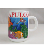 Vintage Acapulco Souvenir Collectible 4&quot; Coffee Cup Scuba Diving W/ Fish... - $10.51 CAD