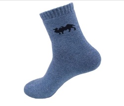 Winter Socks Men Warm Wool Thicken 100% Contain Real Wool Soft Blue - £8.68 GBP