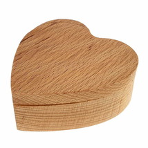 Wooden box in the shape of a heart, solid wood, 8x3 cm jewelry box NEW - £21.98 GBP
