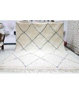 Tapis marocain Beni Ourain tapis fait à la main 100% tapis de laine , - £391.19 GBP