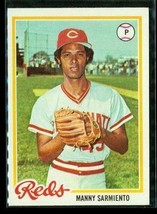 Vintage 1978 Topps Baseball Trading Card #377 Manny Sarmiento Cincinnati Reds - £7.55 GBP