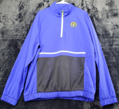 Skechers Jacket Mens Size Large Blue 100% Nylon Long Raglan Sleeve Logo 1/4 Zip - £11.78 GBP