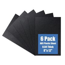 Black ABS Plastic Sheet 8" X 12"X 0.04" Flexible Moldable Impact Strengt... - $10.52