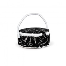 Dritz Scissor Themed Black Octagonal Sewing Basket - £36.29 GBP