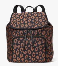 Kate Spade Sam Leopard Nylon Medium Backpack K4463 Cheetah NWT Leopardo $198 FS - £127.38 GBP