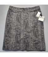 Gap 1969 Women Skirt Size 24 Black Stretch Midi Scaly Grunge Dark Cottag... - £11.42 GBP