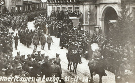 World War 1 US Army AEF Entering Luxembourg Real Photo Postcard Rppc - £9.11 GBP