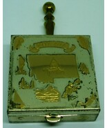 VINTAGE PORTABLE PURSE POCKET BRASS LIDDED W/HANDLE MONTANA ASHTRAY - $20.00