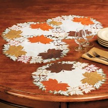 Maple Leaf Embroidered Fall Kitchen Table Linens - Set of 4 Placemats or Runner - £18.68 GBP+