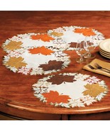 Maple Leaf Embroidered Fall Kitchen Table Linens - Set of 4 Placemats or... - $20.03+