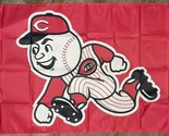 Cincinnati Reds Retro Logo Flag 3x5 ft Sports Red Banner Man-Cave Garage... - $15.99