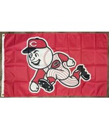 Cincinnati Reds Retro Logo Flag 3x5 ft Sports Red Banner Man-Cave Garage Bar - $15.99