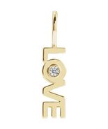 14K Yellow Gold .03 CT Natural Diamond Love Charm/Pendant - $327.00