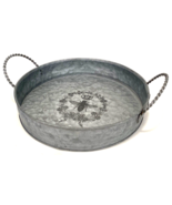 Vintage Tin Tray/Basket w Handles - Bee Crown Wreath Logo - 9.5&quot; Across - $306.26 MXN