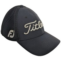 Titleist Pro V1 FJ Large Hat Mens Size M L Medium Black White Logo Golf Cap - £17.25 GBP