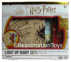 Harry Potter Wizarding World Hogwarts Light-Up Diary Book Pen Sticker Se... - $29.99