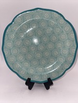 Pioneer Woman Dinner Plate Hyacinth Turquoise With Scalloped Border Edge... - £7.40 GBP