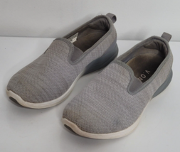 Vionic Womens Size 8.5 Delaney Gray Walking Knit Shoes Comfort Slip On - $21.99