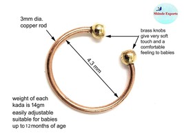 Pure Copper Leg kada Anklet for New Born Baby Adjustable (0 to 1 Year) - $34.65