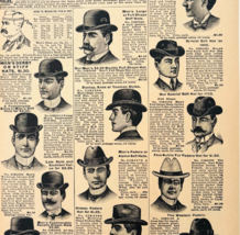 1969 Men&#39;s Bowler Hats Reproduction  Advertisement Sears Fashion Clothin... - €9,29 EUR