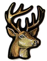 Big Buck Deer W Horns Patch P8960 Jacket 4&quot; Biker Embroidered New Wild Animals - £6.05 GBP