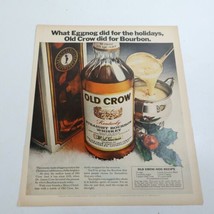 1972 Old Crow Kentucky Bourbon United Virginia Bank Print Ad 10.5&quot; x 13.5&quot; - £5.68 GBP