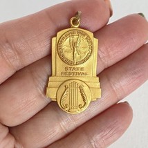 1963 Kansas High School State Musical Festival Charm Medal Pendant Balfour - $19.95