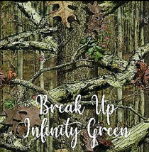 Mossy Oak Break Up Infinity Green vinyl Wrap air release MATTE Finish 12&quot;x12&quot; - £2.34 GBP