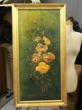 Bouquet Of Flowers Oil Painting By Artist Christy Nielsen Dated Good Condition - £35.61 GBP