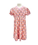 Tea Child&#39;s Dress Size 6 Pink Orange Short Sleeve Pullover Dress Length ... - $8.91